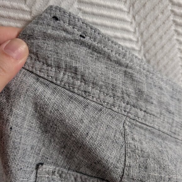 EXPRESS Linen Blend Grey Sailor Shorts Size 6 Summer Nautical Coastal - Picture 8 of 8